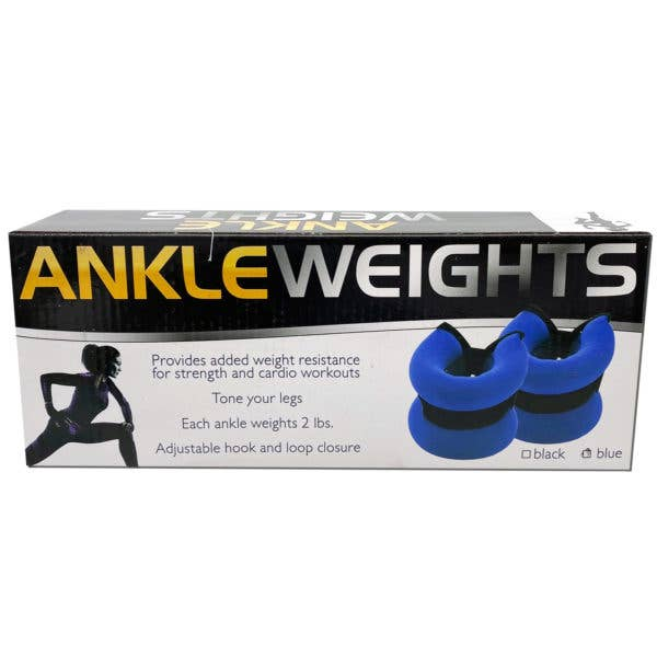 Ankle Weights, 1 Pair 2 Pound Adjustable Ankle Weights