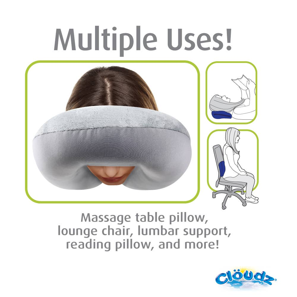 Neck Pillow, Cloudz Microbead Travel Neck Pillow - Bright Blue